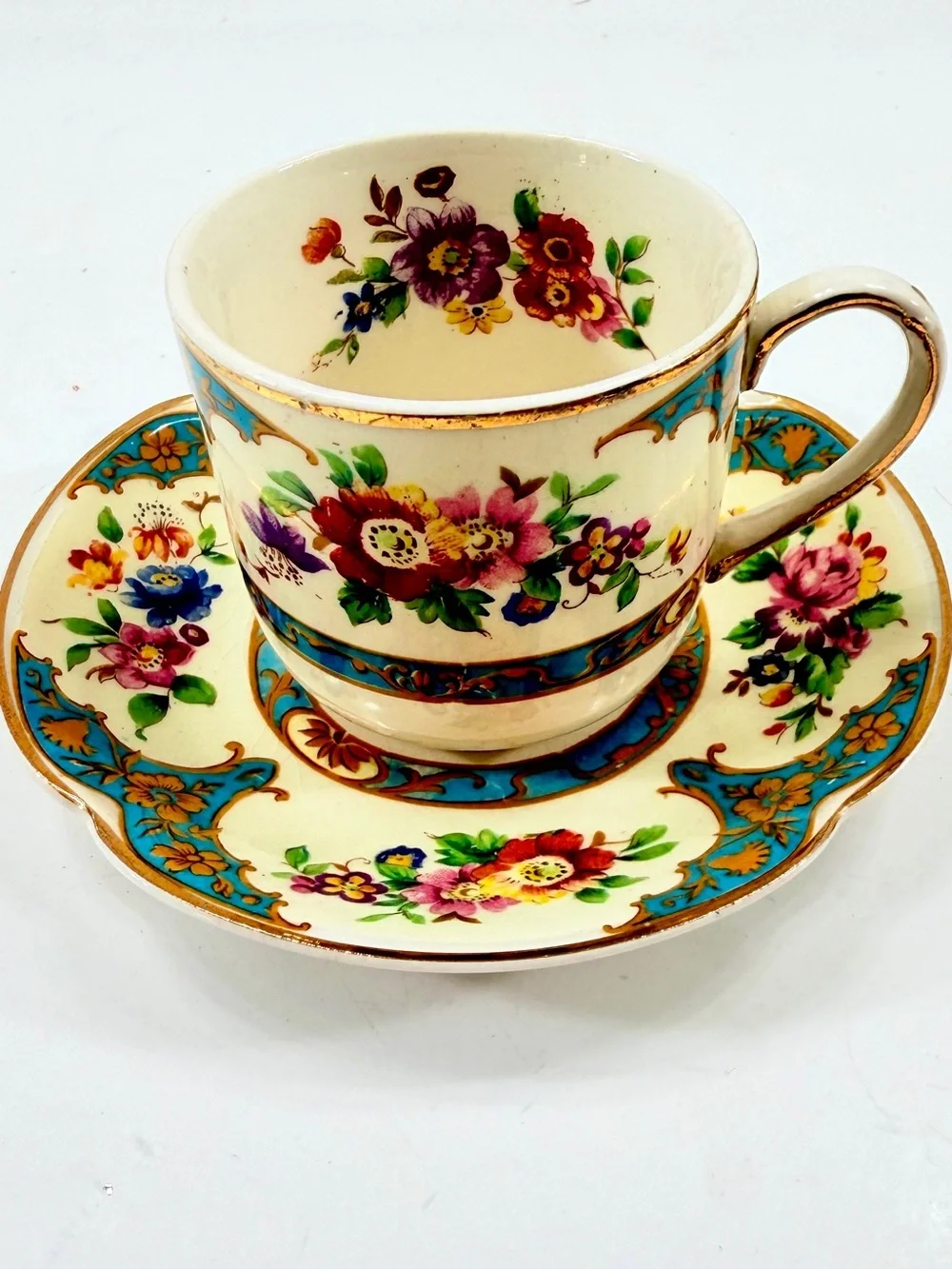Antique 1920s Pareek Johnson Bros Belgravia England Tea Cup and Saucer Set